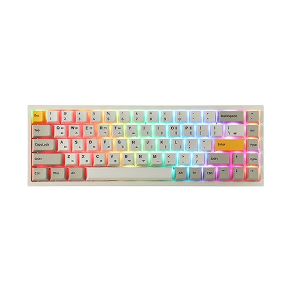 ABKO 컴퓨터 키보드 유선 K660M-L68 무선 블루투스 기계식 미니 키보드(화이트)