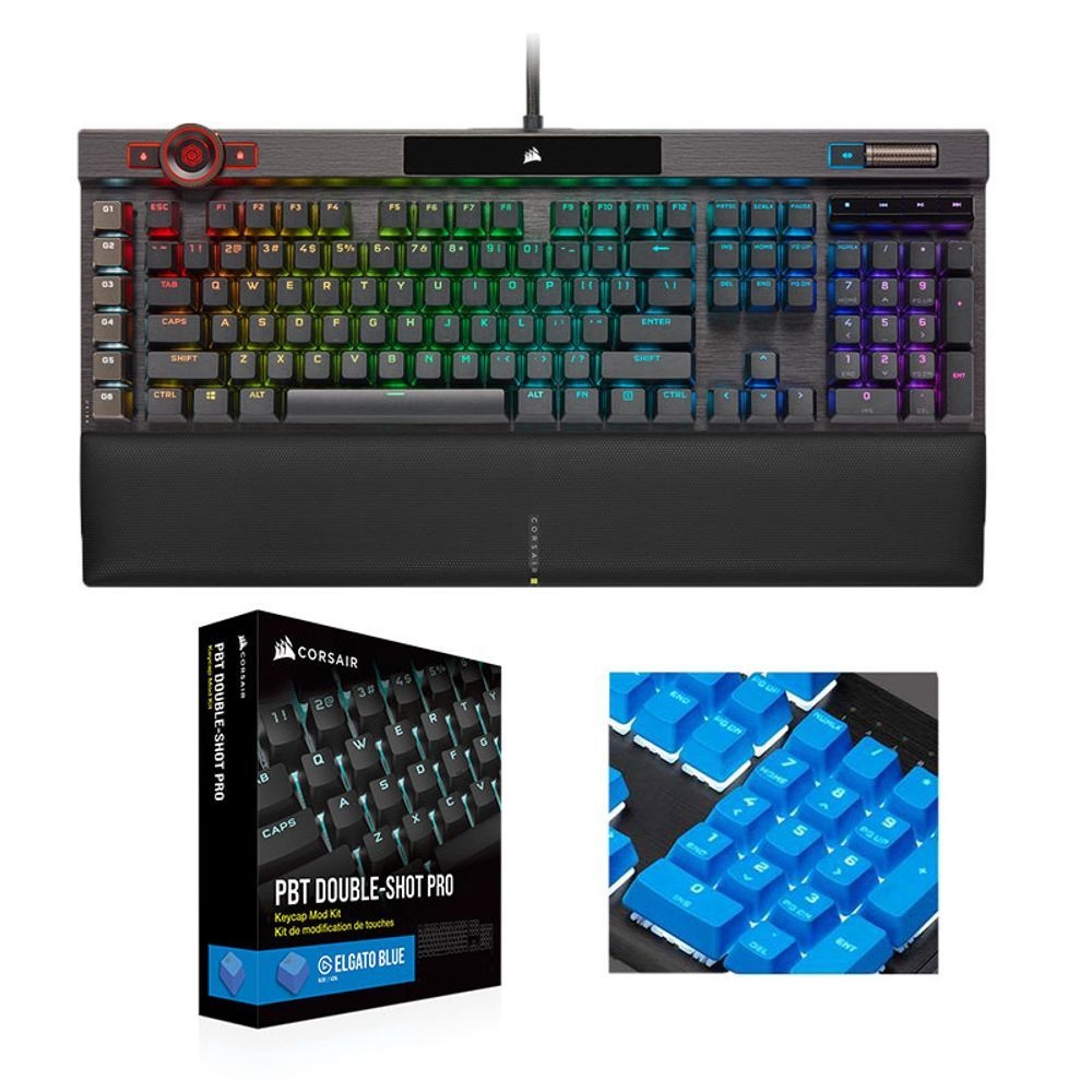 유선 K100 RGB MX SPEED 영문+PBT Double-shot Pro(은축 블루)
