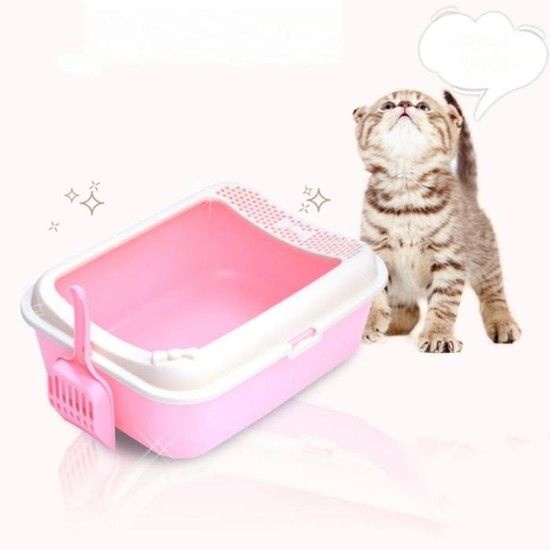 니엘 아기 고양이 화장실 소형 (핑크) 모래 아깽이