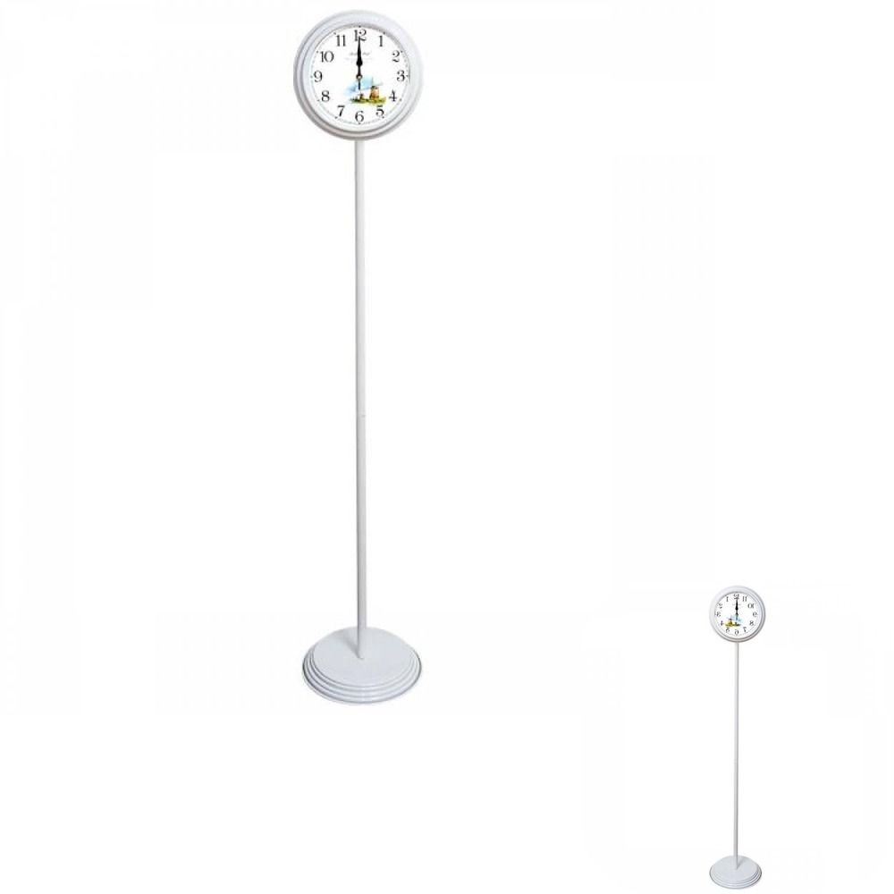 뮤 화이트 집들이 스탠드 무선시계 제조한국 디자인 메탈 풍차 무타공 카페 APM6153 무소음
