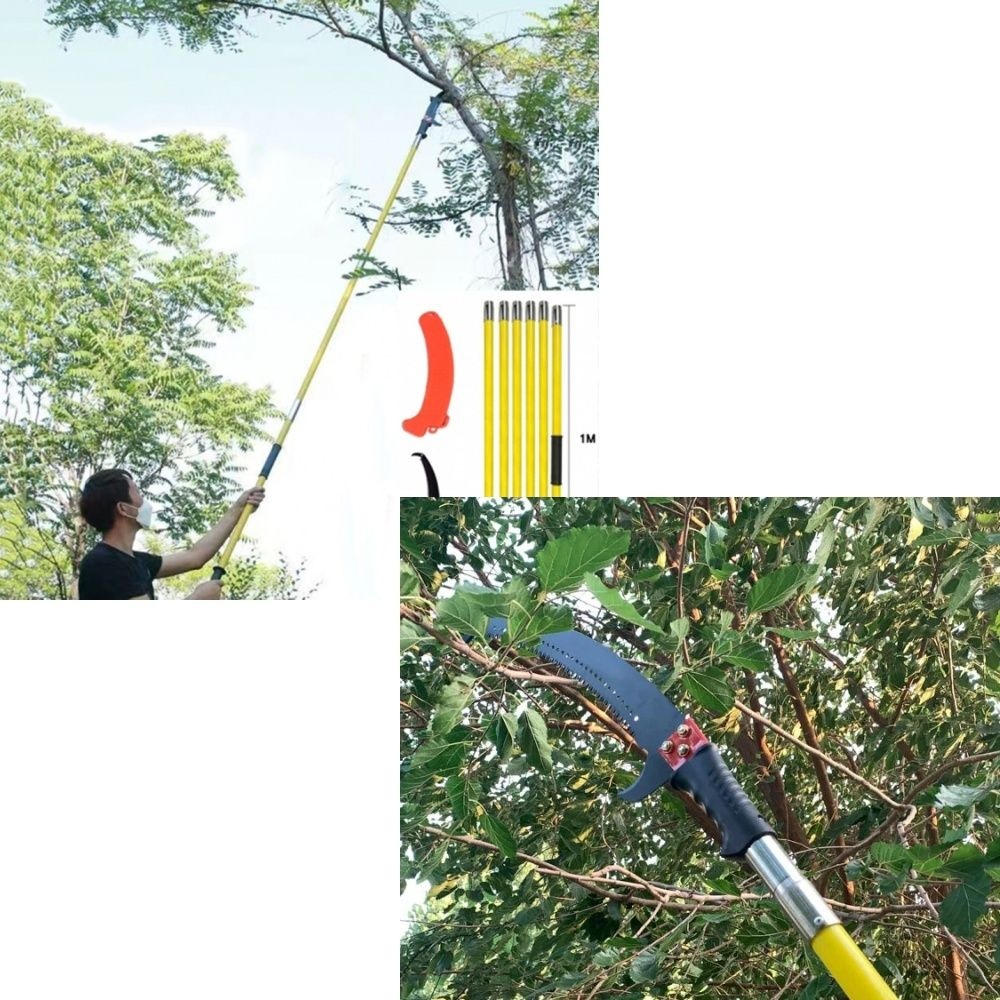 튼튼한 나무 가지치기 자르기 전지 조경 원예 길이조절 날카로운 긴 고지톱 장대톱 장대 6개 1M