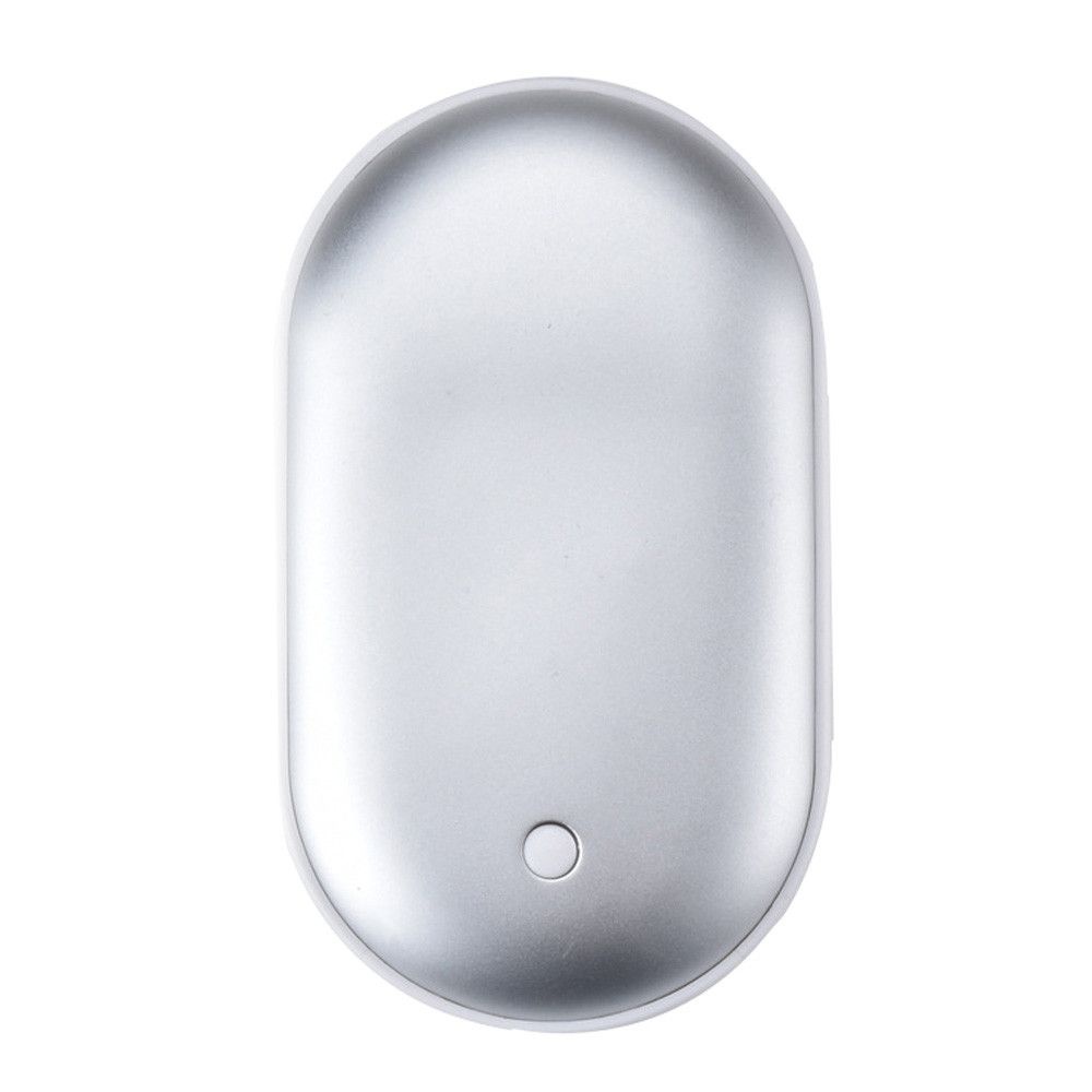 디어반 휴대용 손난로 보조배터리 실버 3단계온도조절 사계절보조배터리 양면발열