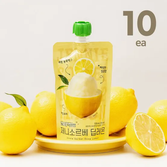 얼려먹는 유기농 레몬즙 제니소르베 딥레몬 레몬소르베 10개입