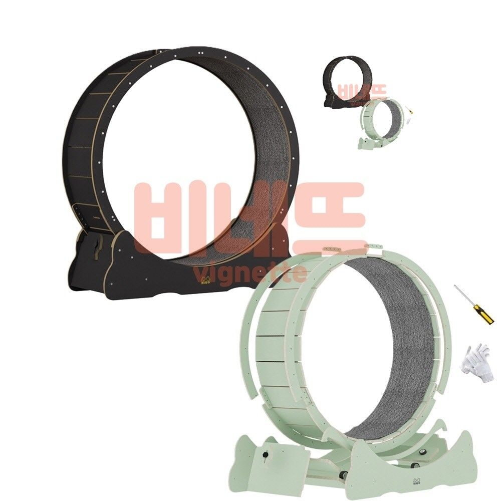 고양이 캣휠 L 블랙 고양이놀이기구 고양이쳇바퀴 강아지운동기구