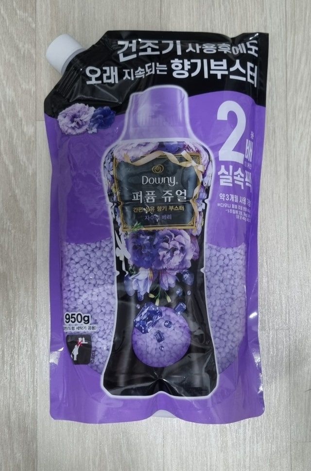 다우니 퍼퓸 쥬얼 자수정 베리 향기 부스터 대용량 리필 950g 1개