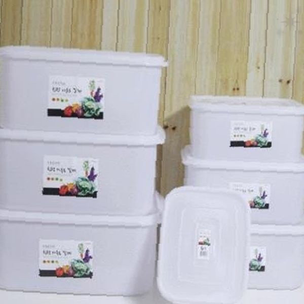 서울산업 발효식품 저장 냉장고 흰색 젓갈 보관용기 반찬 김장철 김치 장아찌 뚜껑밀봉 사각