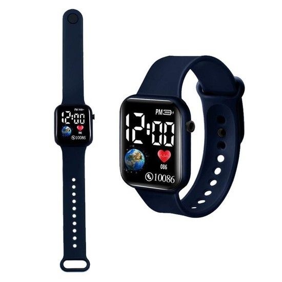 슈퍼 전자 LED 학생 컬러 여자 남자 사각 40대시계