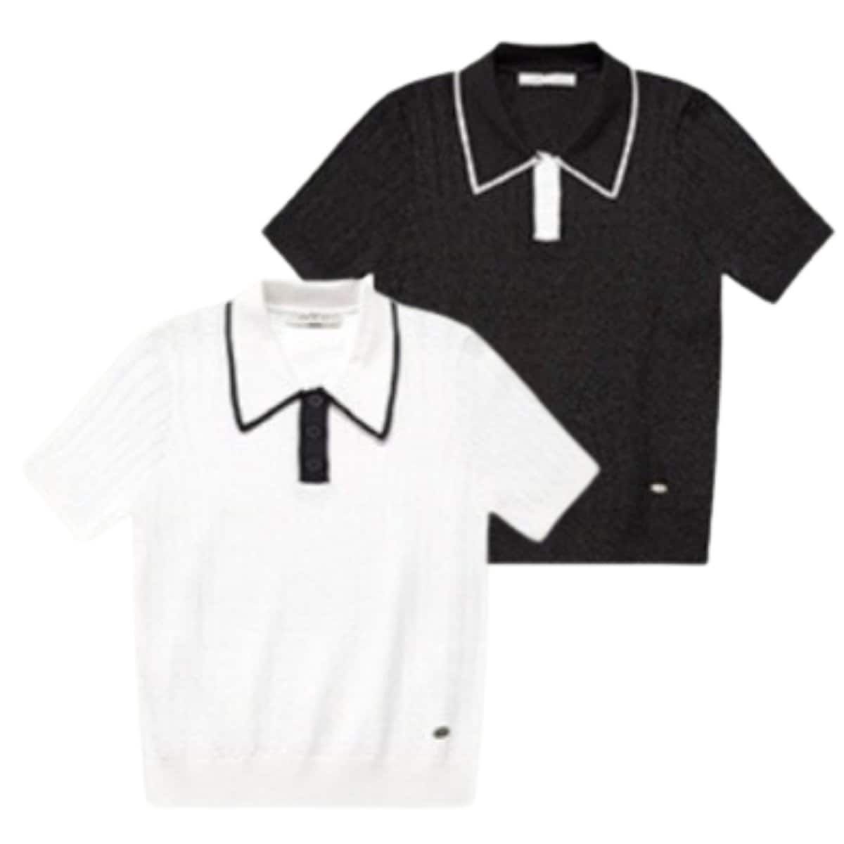 행텐 행텐 여성 케이블 카라 풀오버 반팔 티셔츠10520-140-414-33_BP_BP 1165015