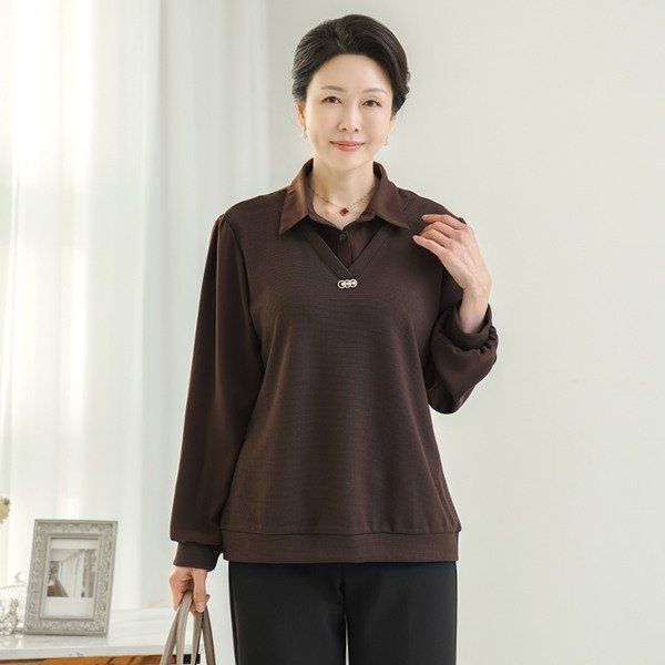 Rosemom 엄마옷 로즈맘 새리온레이어드티블라우스