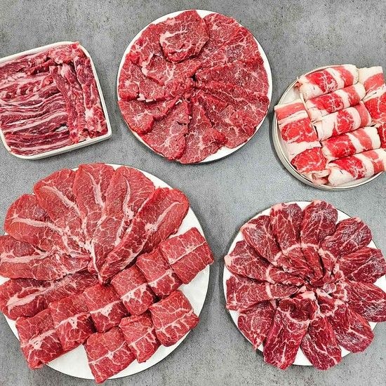 갈비 업진 등심 안심 우삼겹 각200g 소고기모듬 1kg