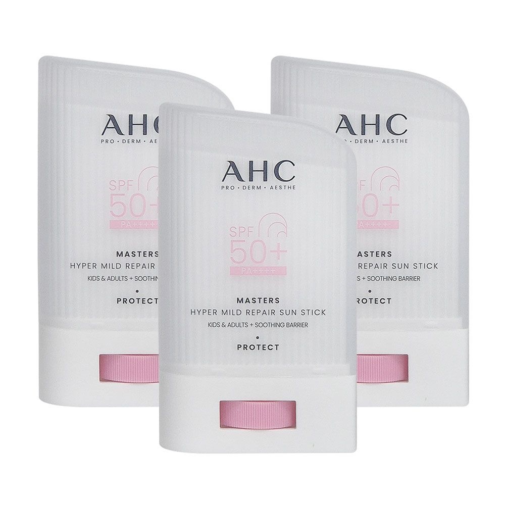 (1+1+1)AHC 마스터즈 하이퍼 마일드 리페어 선스틱 22gX3개+물티슈+팩1매 / 미백 주름개선 /ahc 썬스틱/28년5월까지