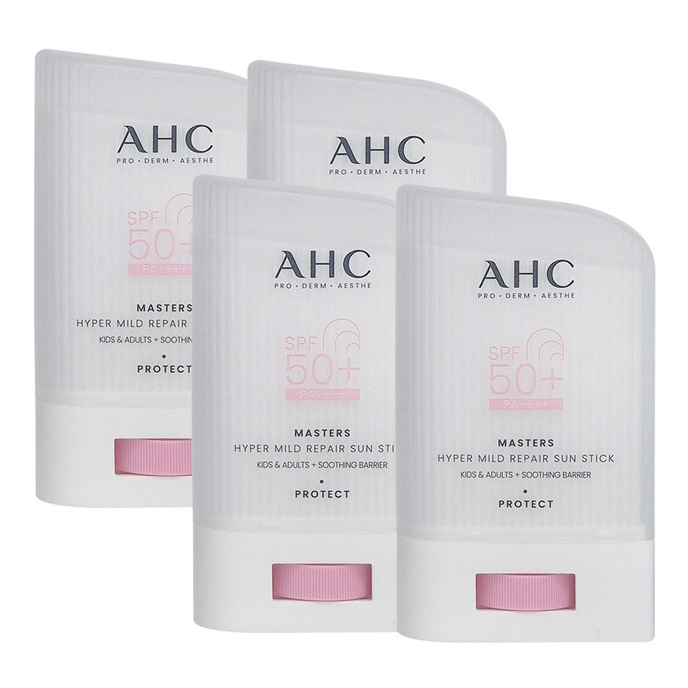 (1+1+1+1)AHC 마스터즈 하이퍼 마일드 리페어 선스틱 22gX4개+물티슈+팩1매 / 미백 주름개선 /ahc 썬스틱/28년5월까지