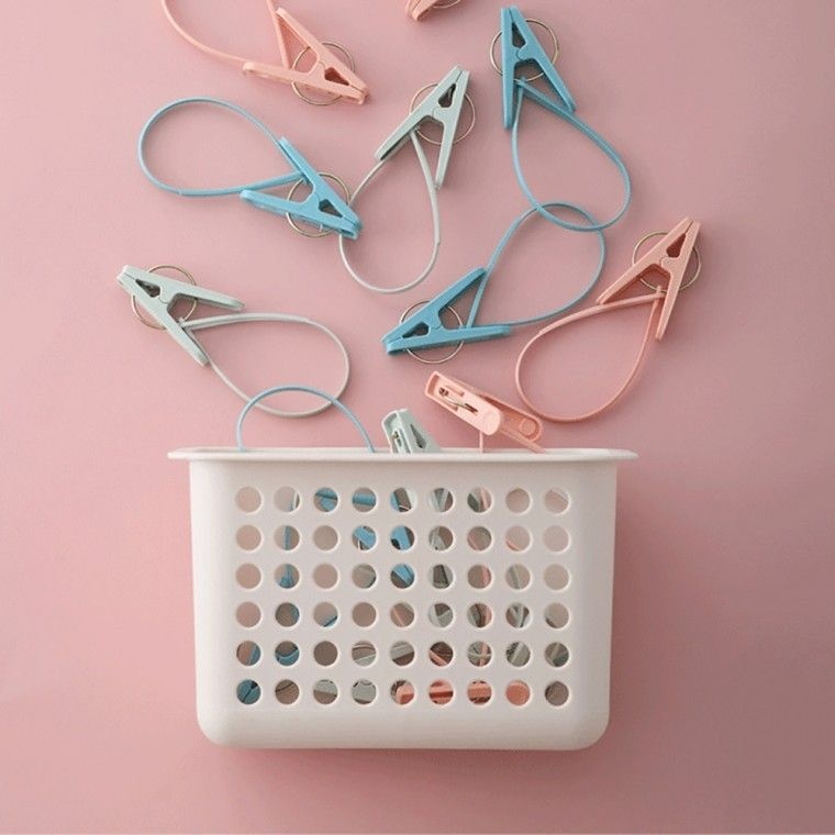 고리빨래집게 행거 걸이형 캠핑 베란다 12p