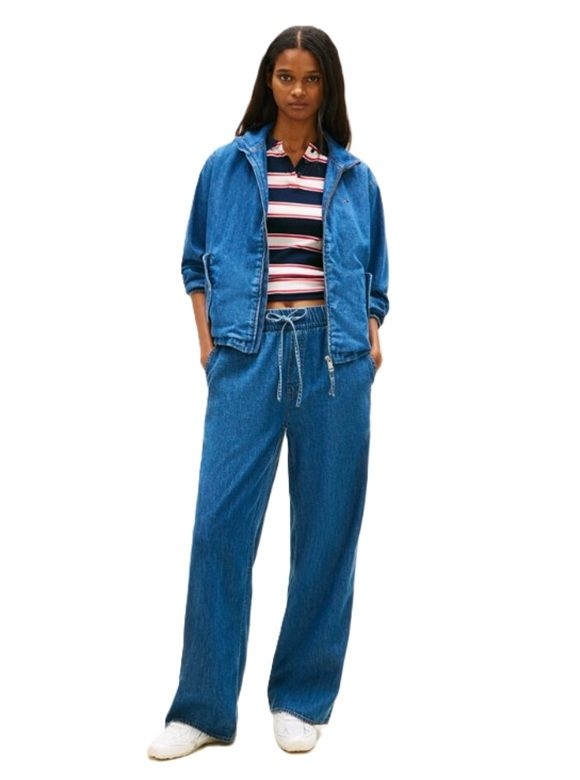 [롯데백화점] 타미진스 여성 샴브레이 풀 온 팬츠 T32G1NEW06TWT1 LE1221300806