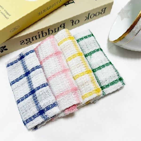 (주)가승컴퍼니 주방 식기 닦기 면 소재 체크 무늬 행주 흡수력 좋은 설거지 그릇 닦는 천