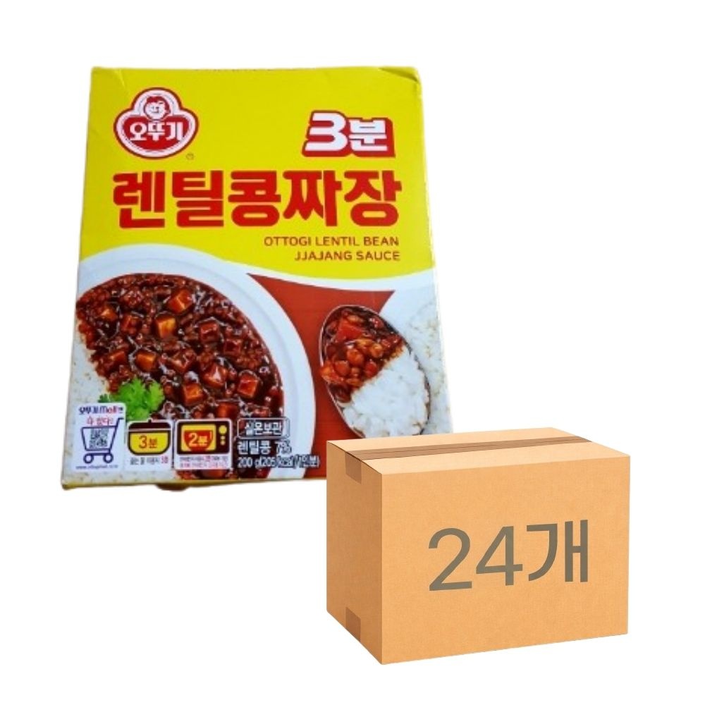 오뚜기 3분 렌틸콩 짜장 200g 24개