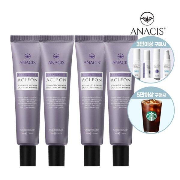 [아나시스] [3만이상 여행용기초 4개/5만이상 스타벅스 기프티콘] 아클레온 스팟 컨센트레이트 30ml  4개