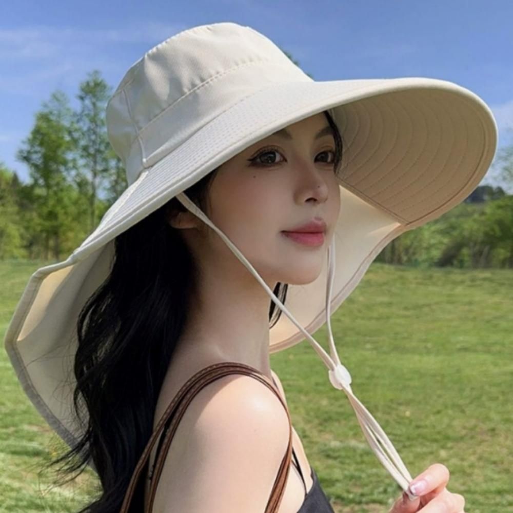 중국 플랩캡 여성 영자 여름 챙 넓은 자외선차단 사파리 휴양지 여행 산책 5color