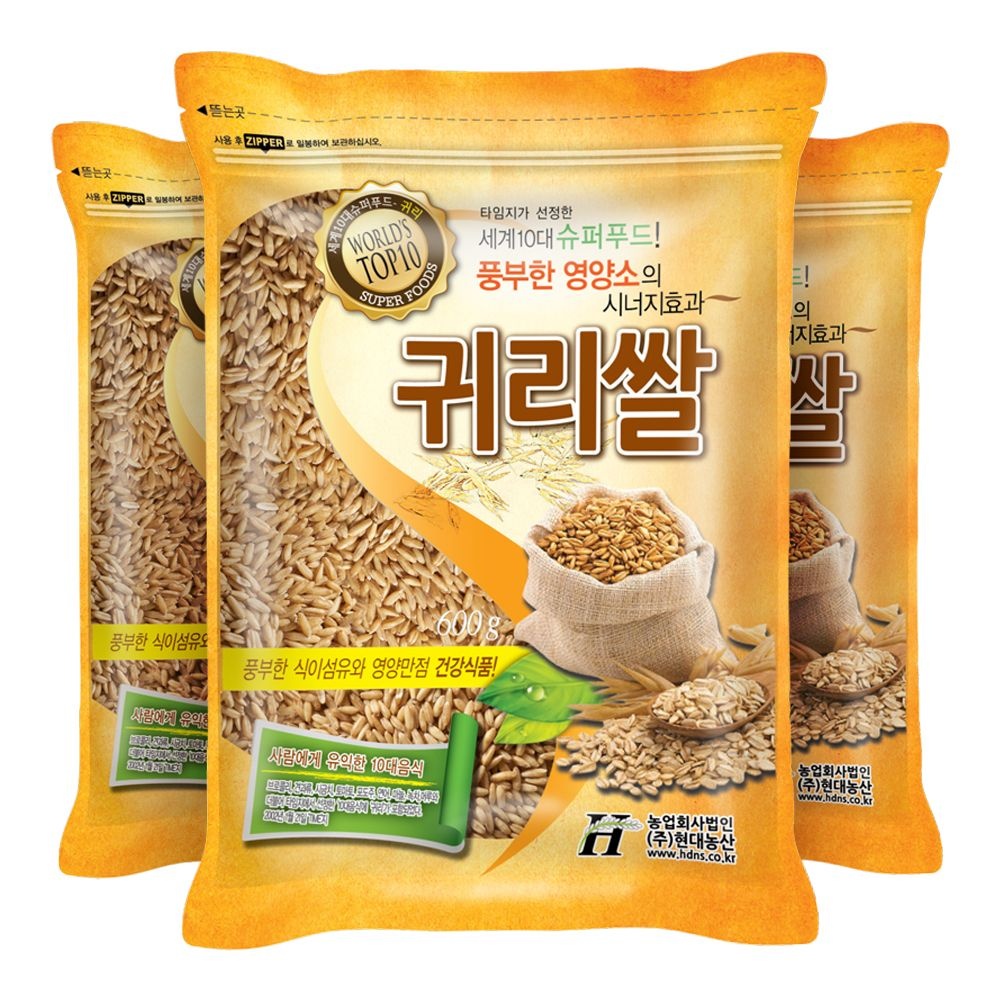현대농산 수입 귀리 1.8kg (600gx3봉)