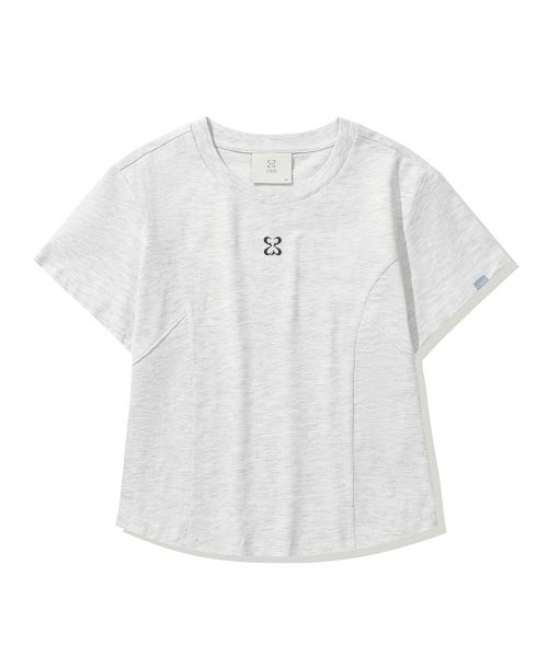 CGP <매장정품> CGP (우먼) 라인 크롭 반팔 티셔츠_멜란지그레이 CBEUWTS501MG 119806