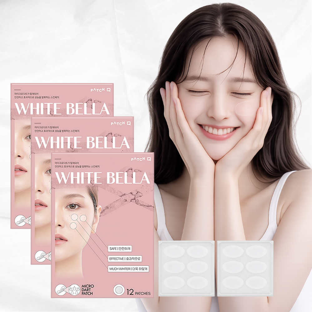 패치큐 화이트벨라 기미패치 검버섯 주근깨 잡티 흑자 제거 마이크로 니들 패치 12매입 x 3팩