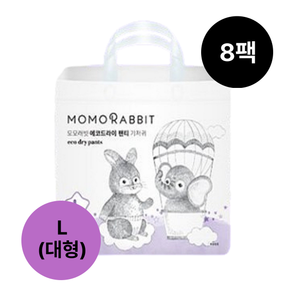 모모래빗 28매X8팩224매(L대형)에코드라이 팬티 밤 기저귀
