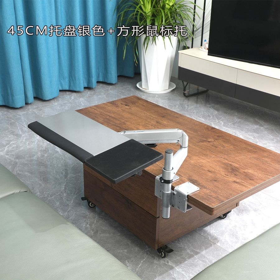 퀸투펠 협력사 [해외] 가변형 회전 신축 기계식 암 소파 거실 티테이블 데스크톱 PC 키보드 마우스 받침대
