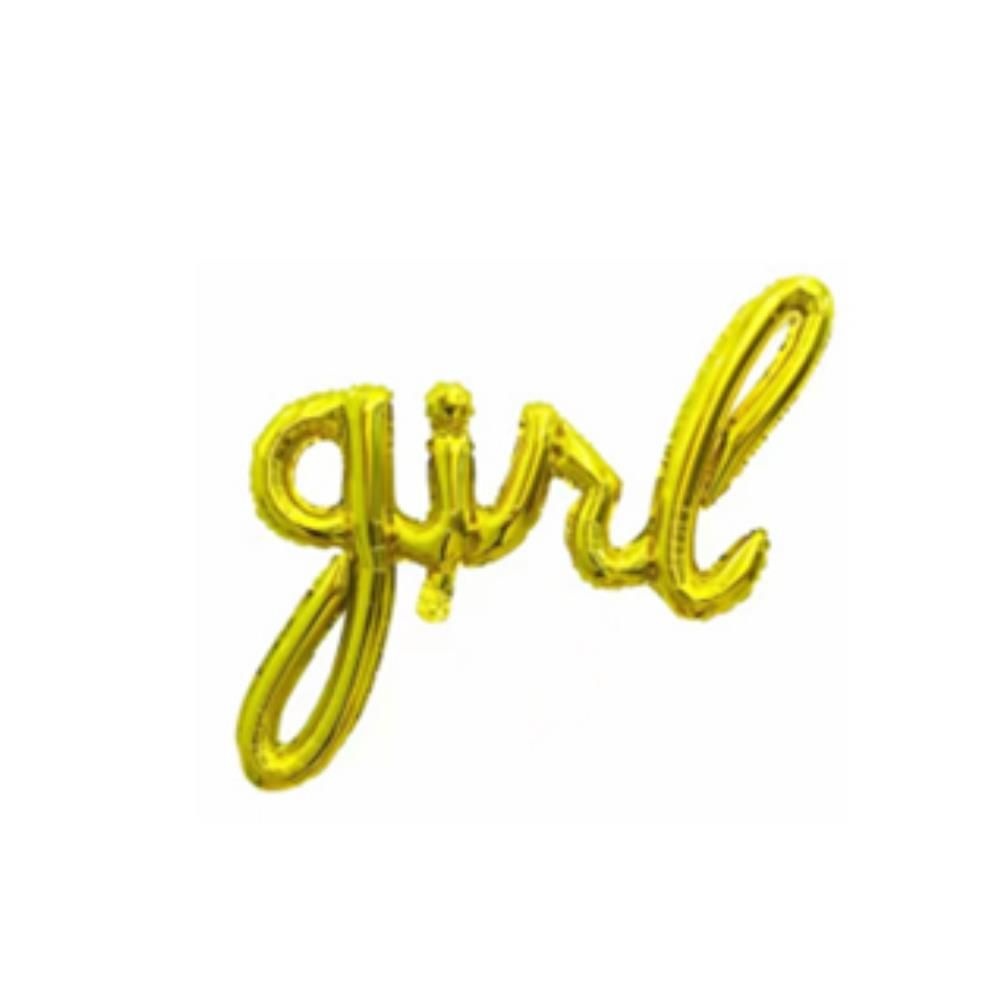 맥스코포레이션 girl 소녀 파마자파티 장식용 은박풍선 2개 꾸미기 이밴트 행사용