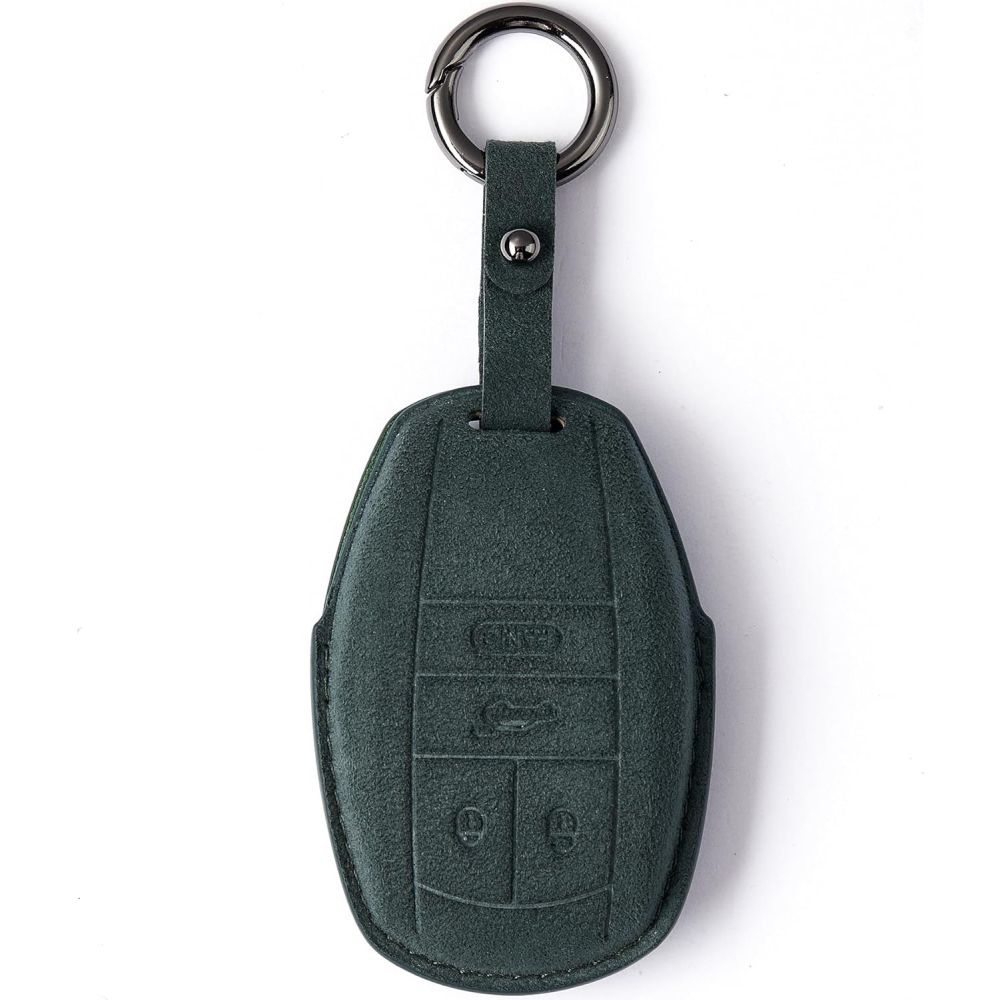 [해외] 벤틀리 벤테이가 플라잉 스퍼 GT 2018-2024 모델 호환 스웨이드 가죽 자동차 키 케이스 커버 다크 그린