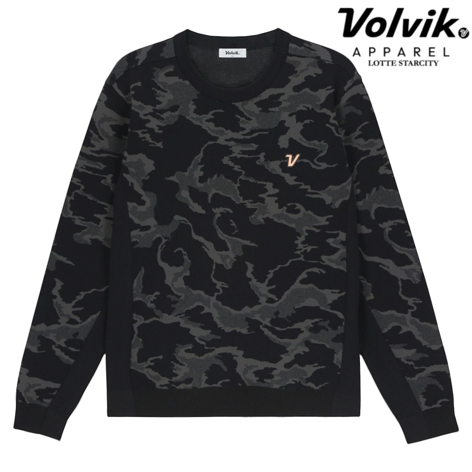 [롯데백화점] 볼빅 LAB 남성 마블패턴 라운드 풀오버 VMKTQ151_BK_KD LE1221091410