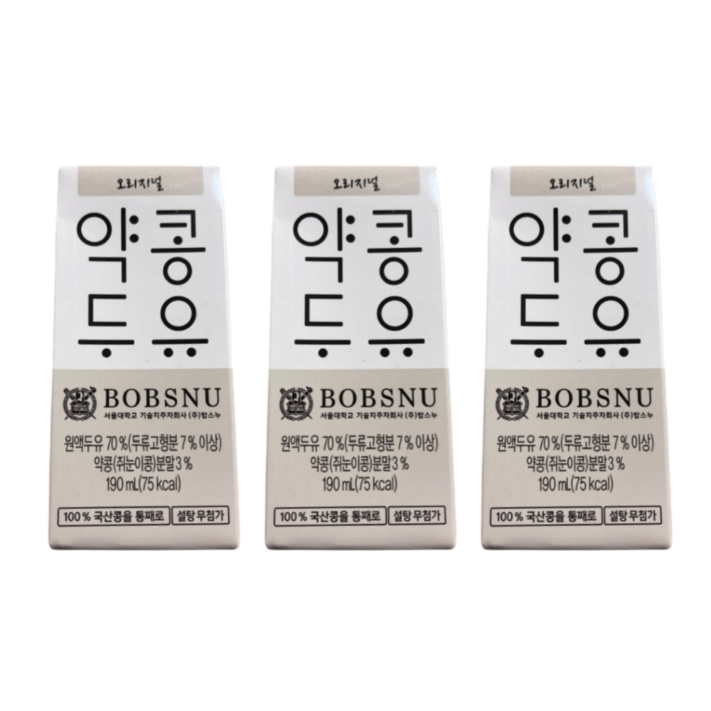 [오늘출발] 밥스누 서울대 밥스누 오리지널 약콩두유 190ml X 32개