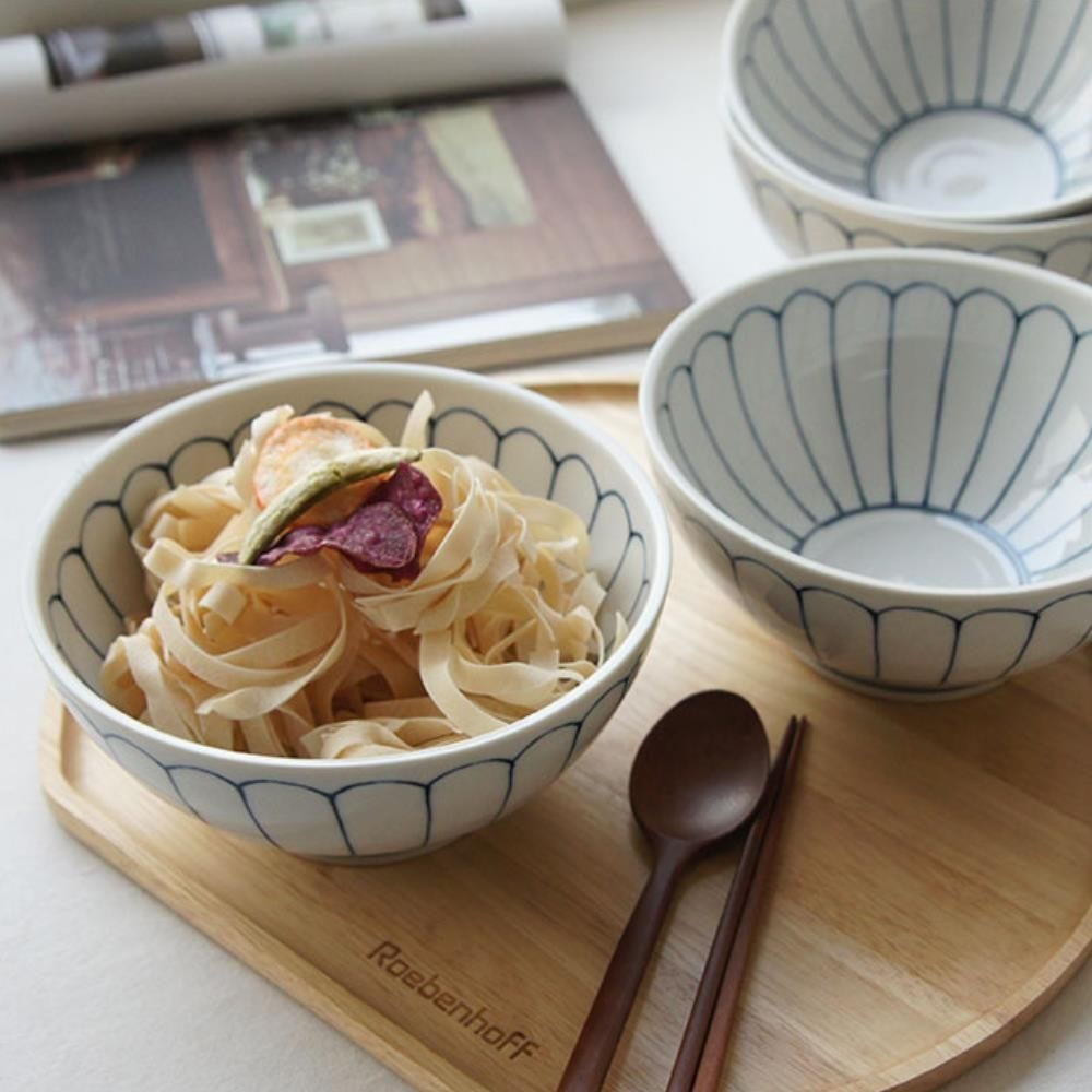 트렌드메카 협력사 떡국그릇 콩국수 일본 냉면 모밀 소바 면기 4개 세트 대접그릇 냉면그릇 콩국수그릇 비빔밥그