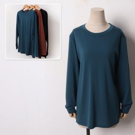 [JHQSWVPC_51IB]라운드 기모 긴팔티 211B637S 빅사이즈 501 (29476135A)