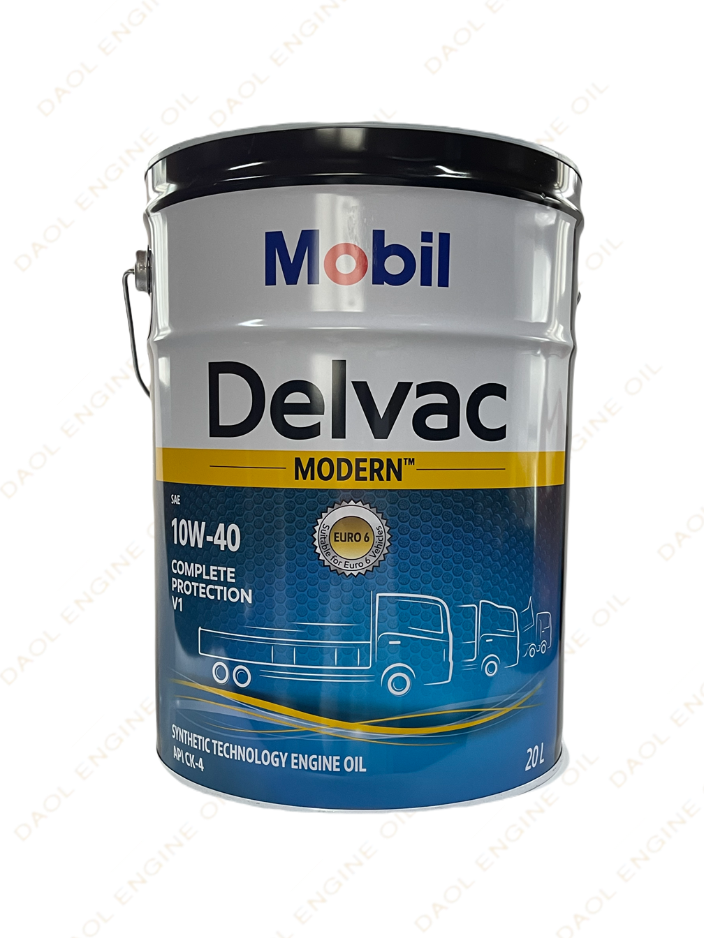 모빌 델박 모던 컴플리트 프로텍션 10W40 20L, API CK-4, 대형 디젤용, 100%합성오일