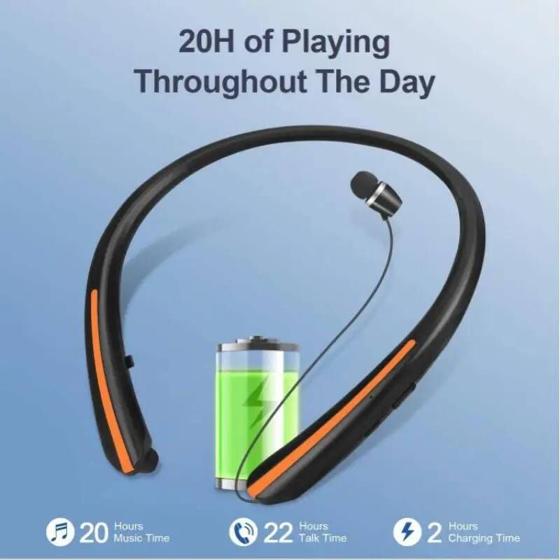 [해외] 넥밴드이어폰 HBS900 스포츠 이어 버드 새 넥 밴드 블루투스 헤드폰 이어폰 Hifi 스테레오베이스 무선 헤드셋 방수