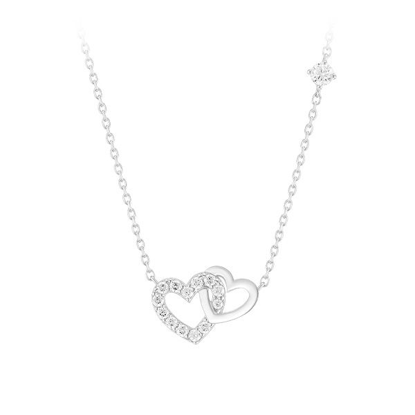 DOUBLE HEART 목걸이 (JJLJNQ1BS308SW420)