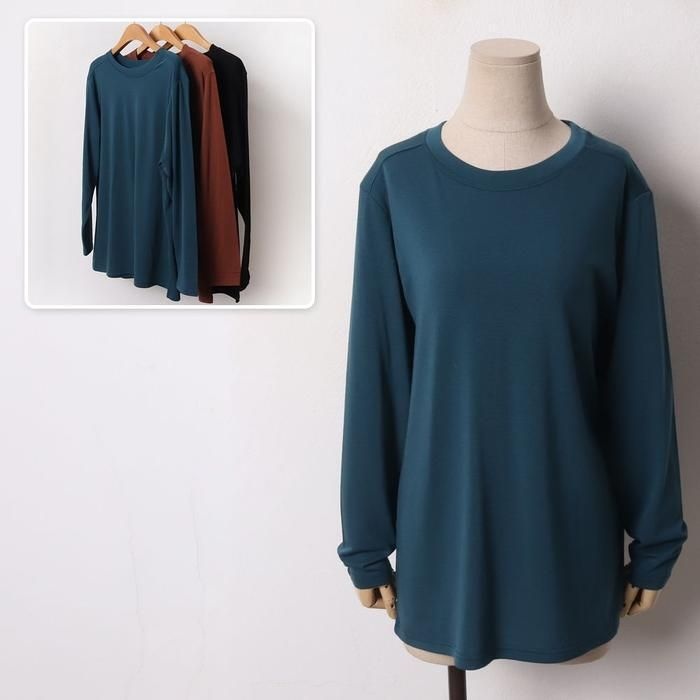 [패션플러스][주식회사 브이와이][JHQSWVPC_51IB]라운드 기모 긴팔티 211B637S 빅사이즈 501 (29476135A)