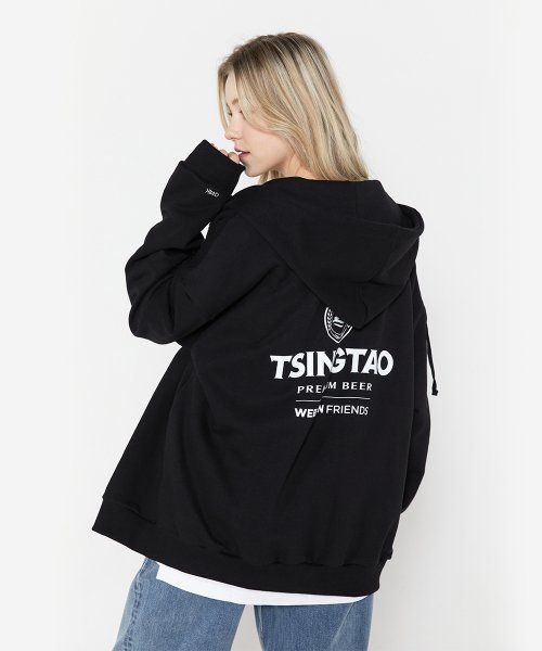 WEBZEN FRIENDS 칭따오 X 웹젠 프렌즈 뮤다 후드집업 블랙