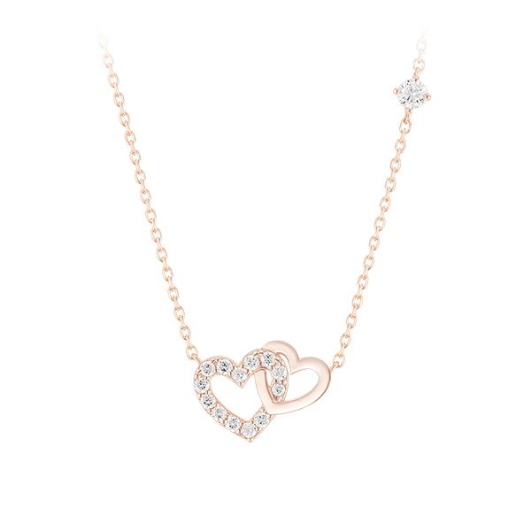 [빠른출고]DOUBLE HEART 목걸이 (JJLJNQ1BS308SR420)