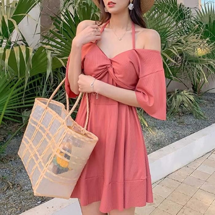 [패션플러스][주식회사 브이와이][JHQSWBZ4_51DR]괌 해외 여행 해변가 비치 원피스 코디 (29470348A)