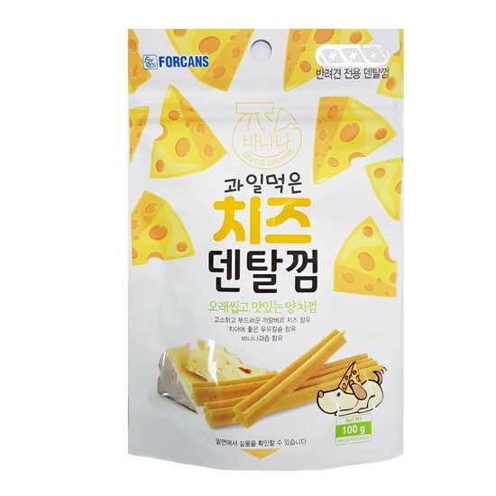 포켄스 과일먹은 치즈덴탈껌 100g 바나나