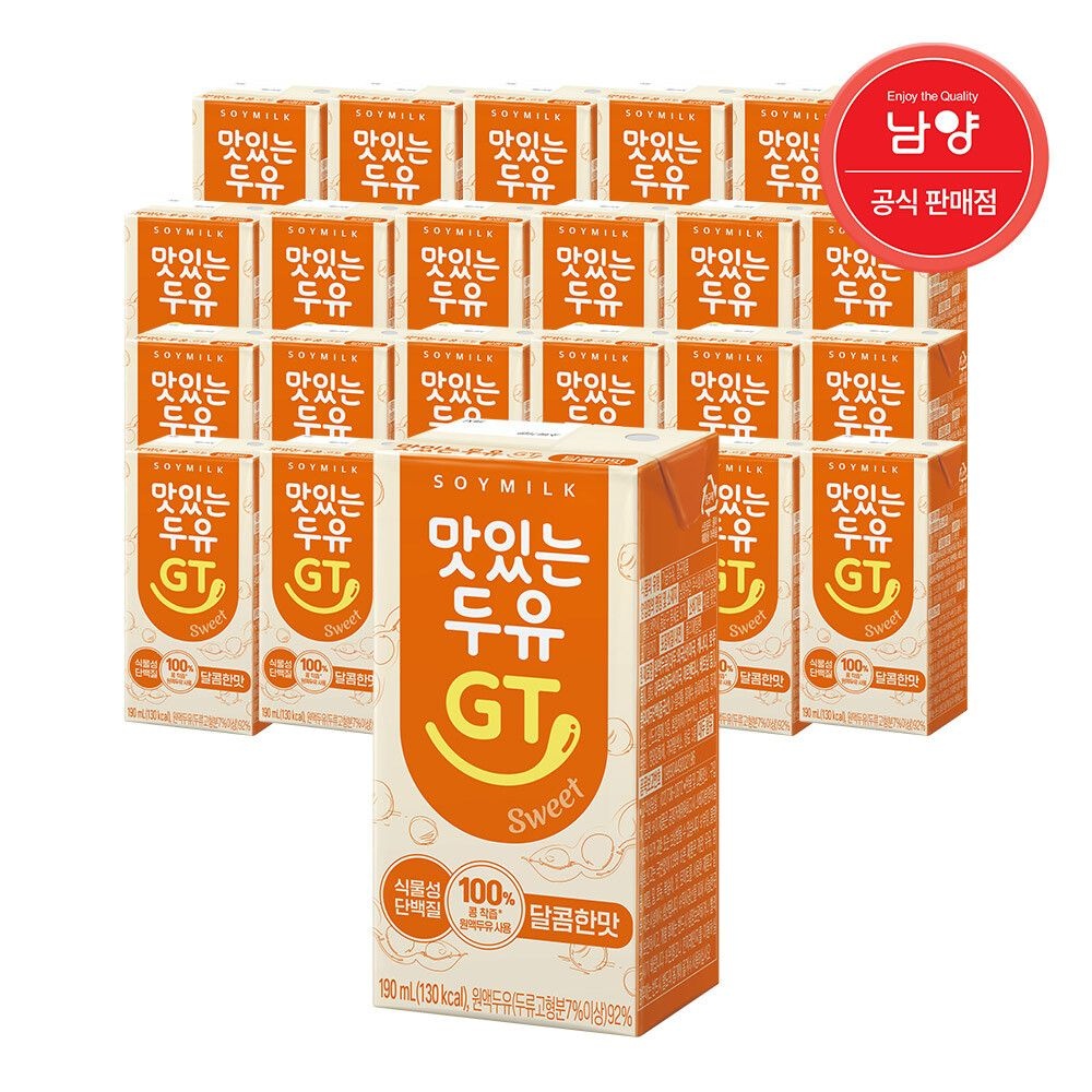 (현대Hmall) 맛있는 두유 GT 달콤한맛 190mlx24팩