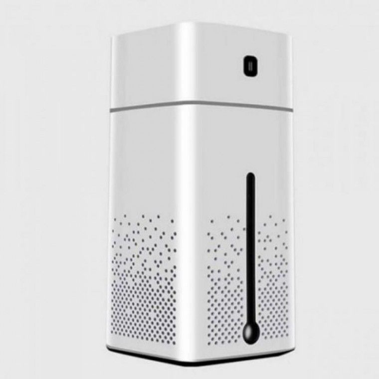 협력업체 가정용 1리터 초음파 무드등 큐브 가습기 USB 화이트