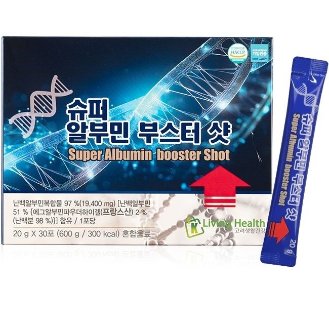 슈퍼 알부민 부스터 샷 (90포/180포) 고함량 고농축 마시는알부민 액상 스틱형 하루1포