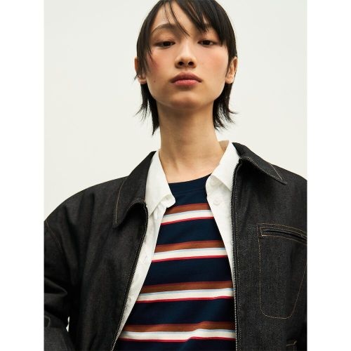 에잇세컨즈 8SECONDS 데님라이크 칼라넥 블루종 아우터 네이비 115239AY2R 292428