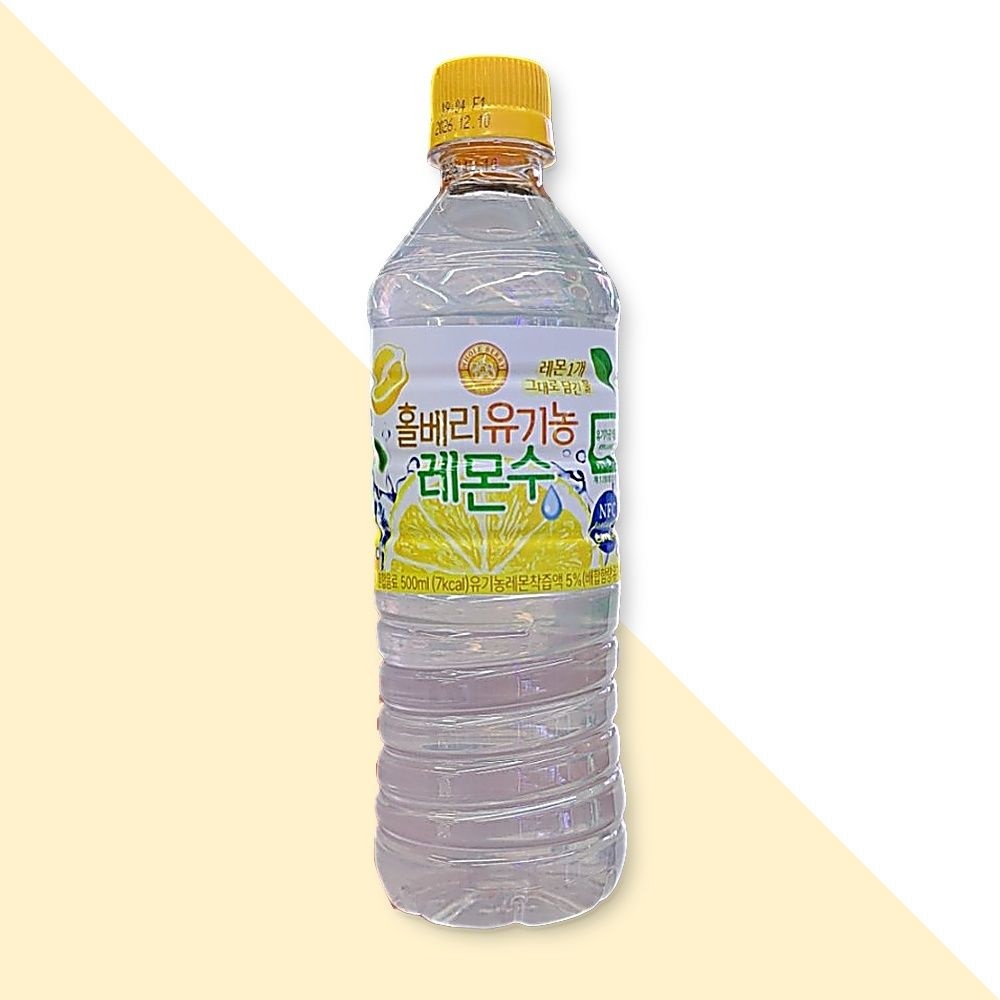 [오늘출발] 홀베리 유기농 레몬수 유기가공식품 500ml 24병