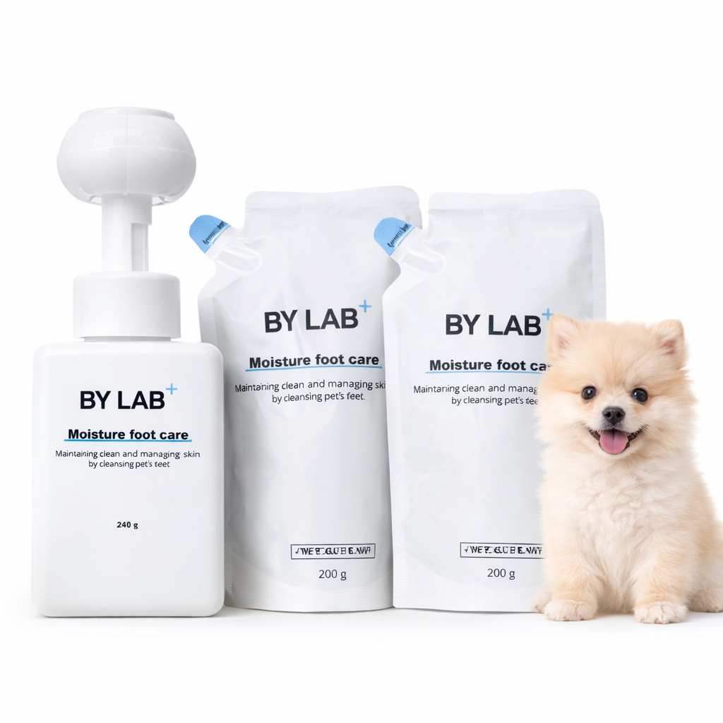 그린코스 바이랩 수분풋케어 강아지 발바닥 세정제 산책 비누 발사탕 발샴푸 본품1+리필2, 640g, 1개