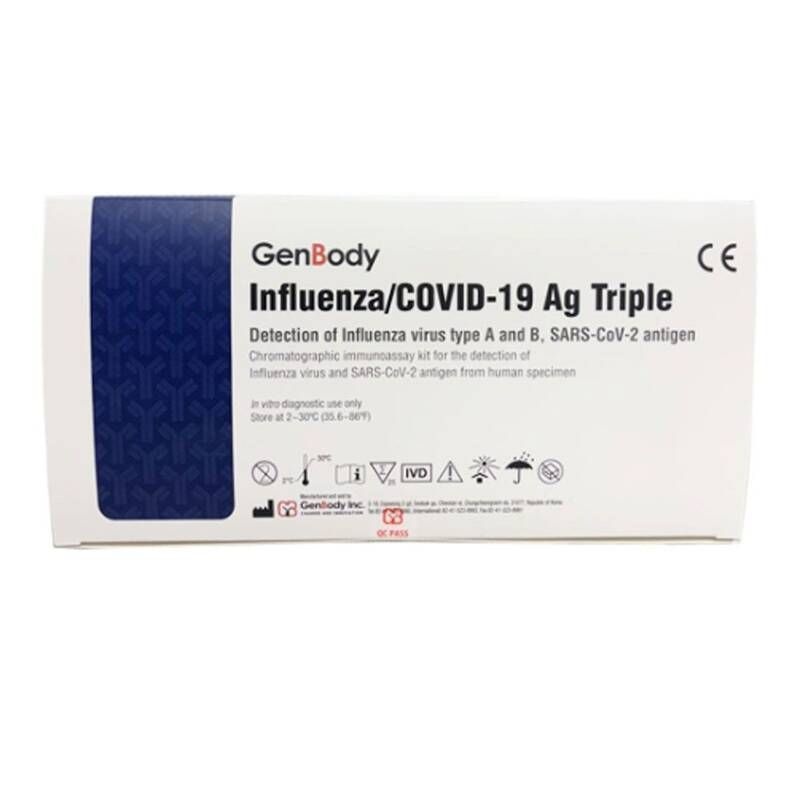 UnKnown 젠바디 코로나 독감키트 25회분 A형 B형 코로나 독감검사 병원 진단 전문가용