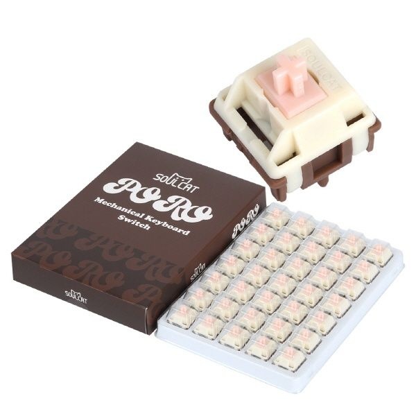UnKnown SPM HMX x Soulcat PORO Medium 리니어 기계식 키보드 스위치5핀, 45g35개 패키지