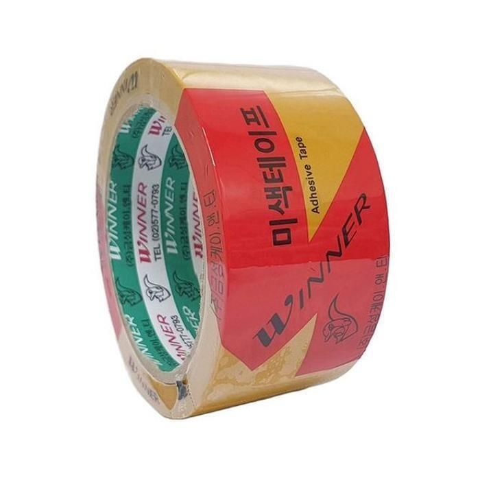 [패션플러스][주식회사 브이와이][JHM40377_51CK]금성 미색 OPP테이프 아크릴 낱개 48mm 50M (29142098A)